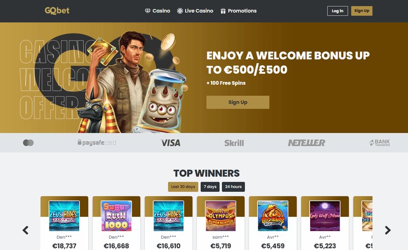 Beleef het GQBet Casino in Nederland met een uitstekende bonus en gratis spins in Netherlands